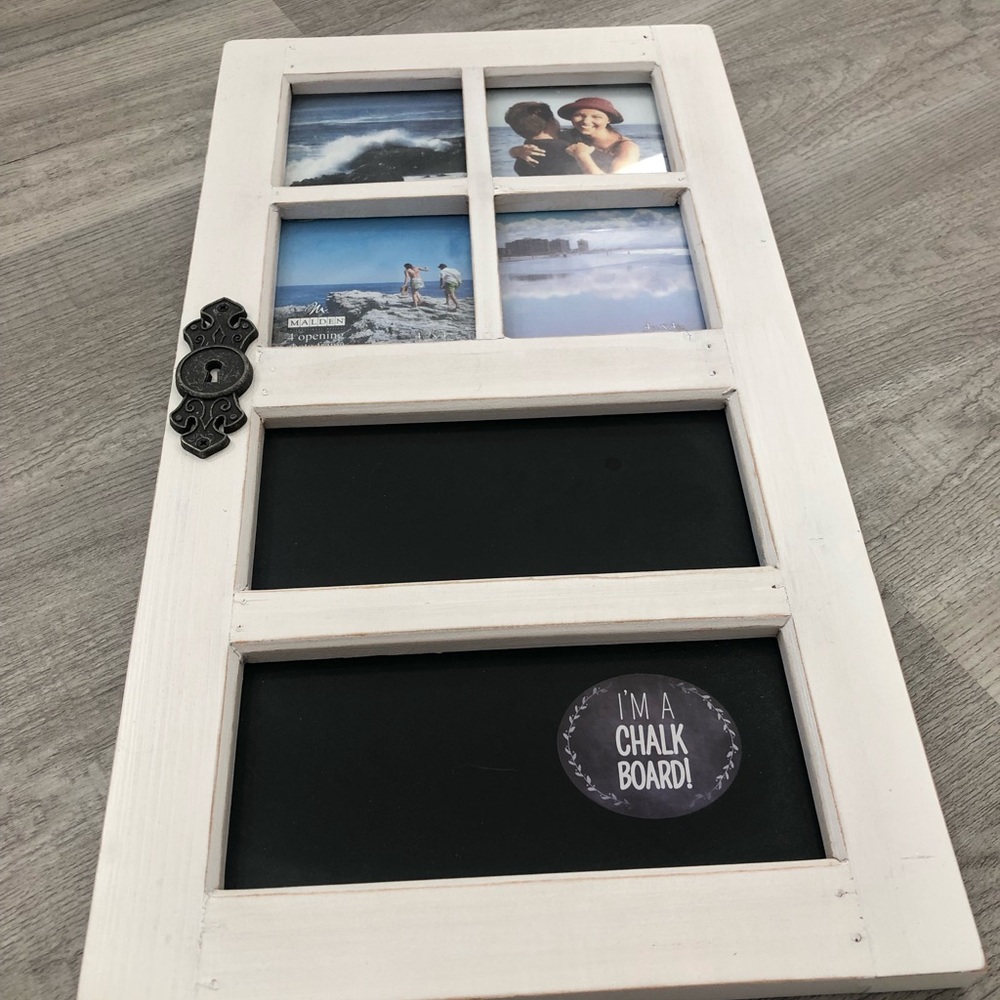 Picture frame with chalk board